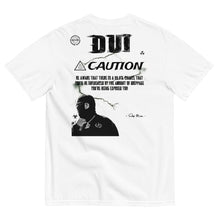 Load image into Gallery viewer, Unisex DUI Worldwide/Caution heavyweight t-shirt (white)