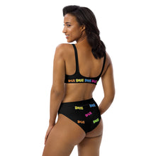 Load image into Gallery viewer, Black DUI high-waisted Bikini
